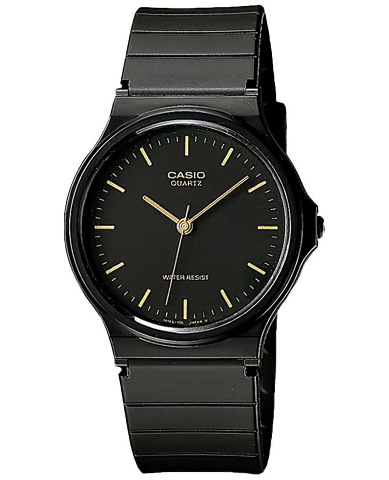 Casio Casio Collection MQ-24-1ELDF (MQ-24-1EL)  MQ-24-1E кварцевые мужские часы черный циферблат, браслет пластик — вид спереди