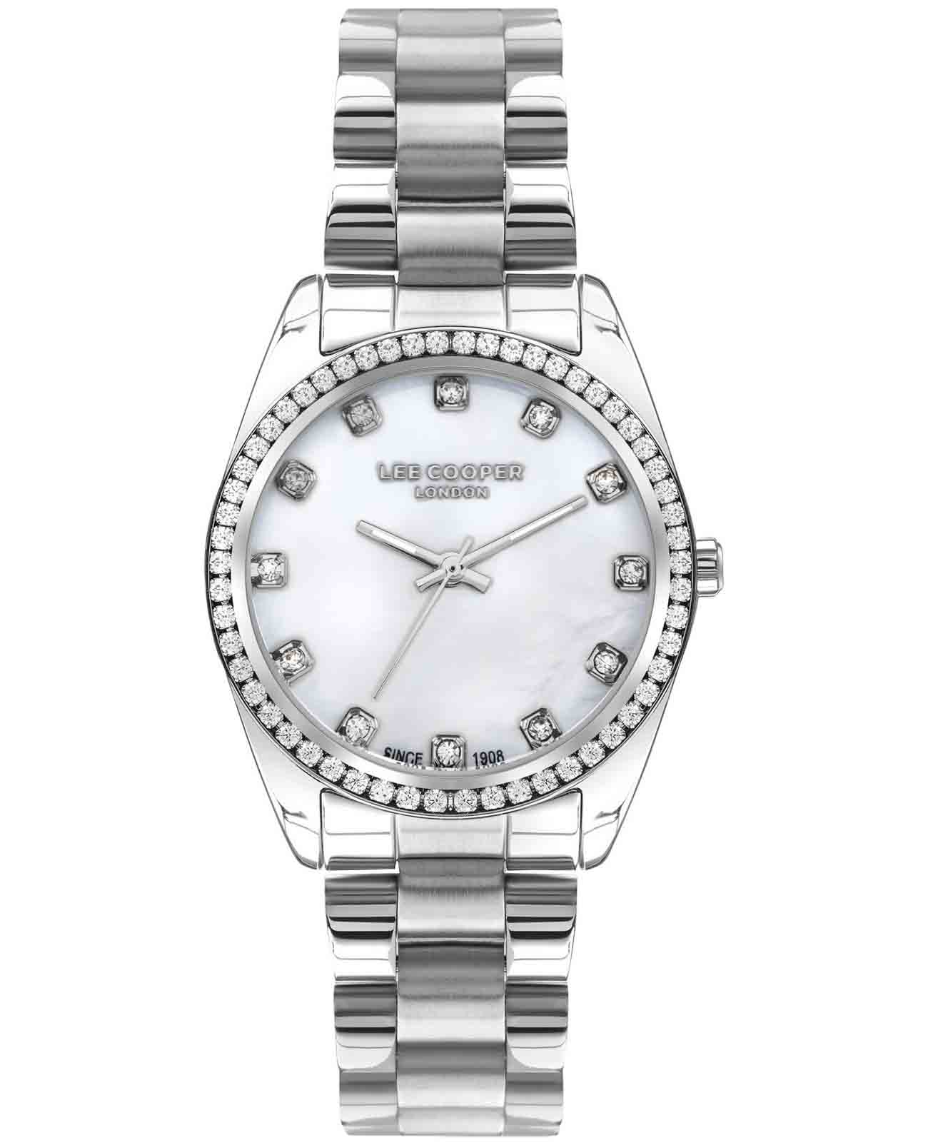 Lee Cooper Lee Cooper LC07478.320  LC07478.320 кварцевые женские часы перламутровый циферблат, браслет нержавеющая сталь — вид спереди