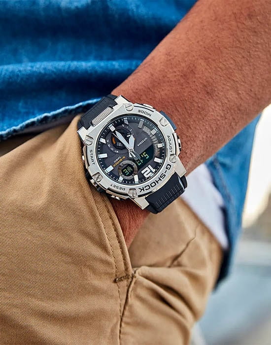 Casio Casio G-Shock GST-B300S-1A GST G-Steel, наручные мужские часы фото под углом