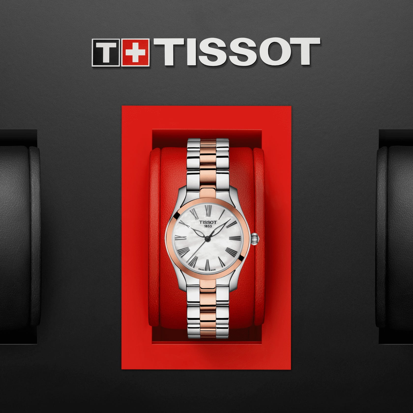 Tissot Tissot T-Wave T112.210.22.113.01, t-lady швейцария женские часы на браслете сталь c pvd покрытием боковой вид