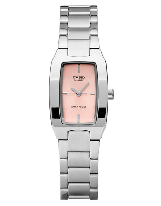 Casio Casio Collection LTP-1165A-4C  LTP-1165A-4C кварцевые женские часы розовый циферблат, браслет нержавеющая сталь — вид спереди