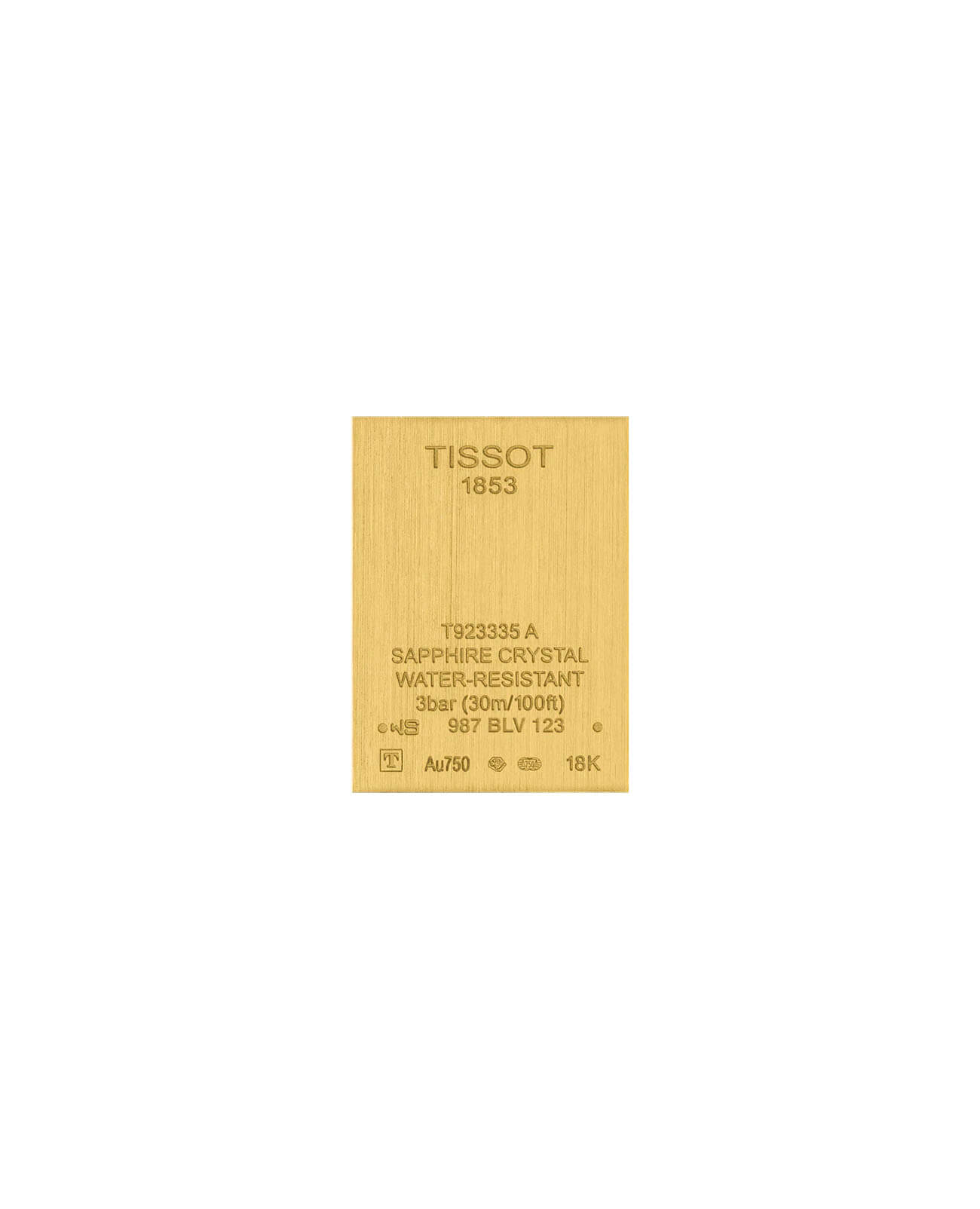 Tissot Tissot Prestigious Lady 18K Gold T923.335.16.116.00 , наручные женские часы фото под углом