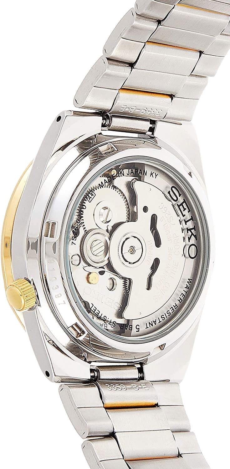 Seiko Seiko 5 Regular SNKE04J1, 5 regular япония мужские часы на браслете нержавеющая сталь с pvd-покрытием боковой вид