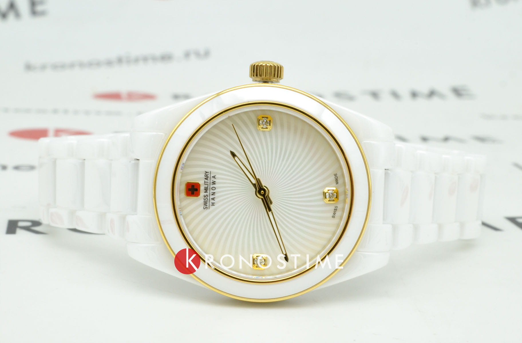 Swiss Military Hanowa Swiss Military Hanowa Swiss Recruit Lady Ceramic SMWLG0005102 , наручные женские часы фото под углом