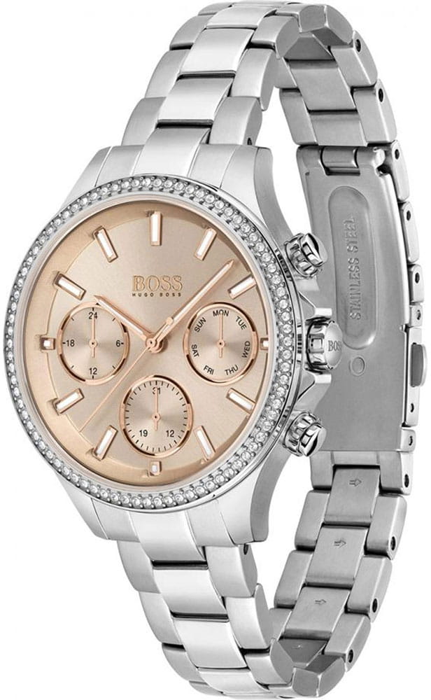 Hugo Boss Grand Course HB 1502565,  германия женские часы на браслете нержавеющая сталь боковой вид