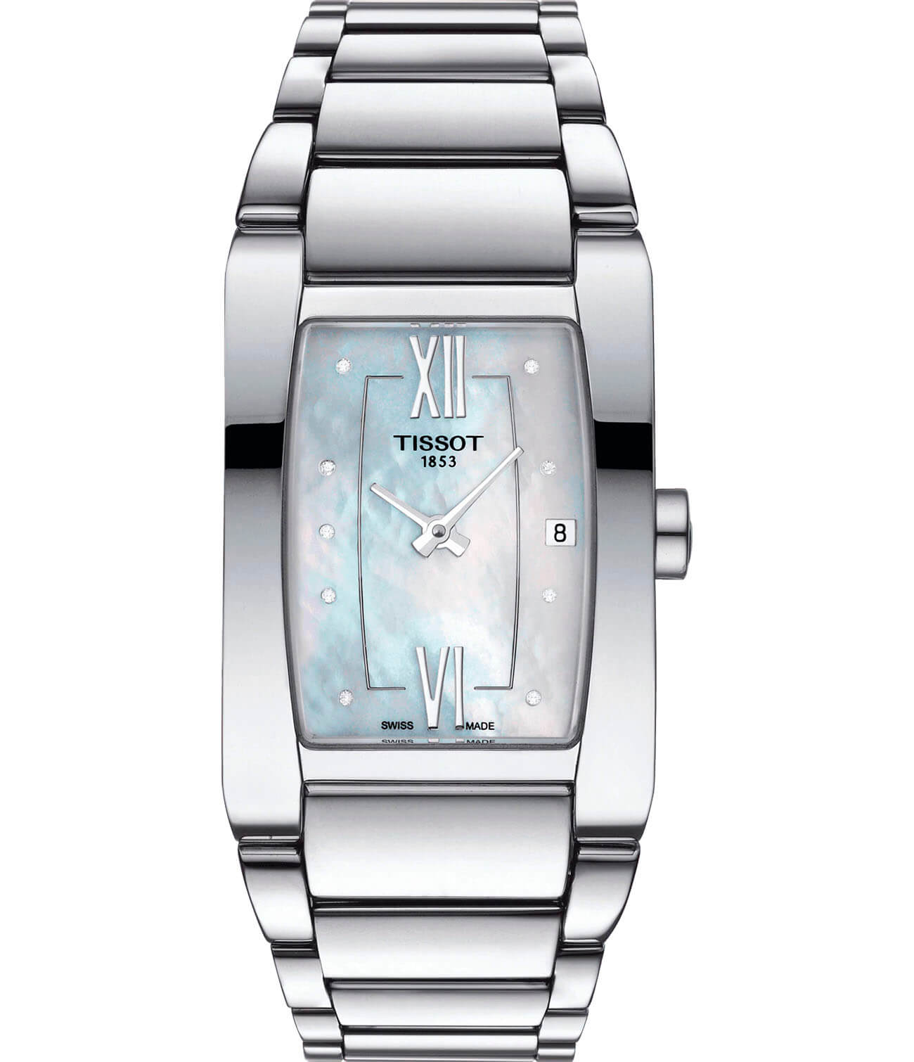 Tissot Tissot Generosi-T T105.309.11.116.00  T1053091111600 кварцевые женские часы перламутровый циферблат, браслет нержавеющая сталь — вид спереди