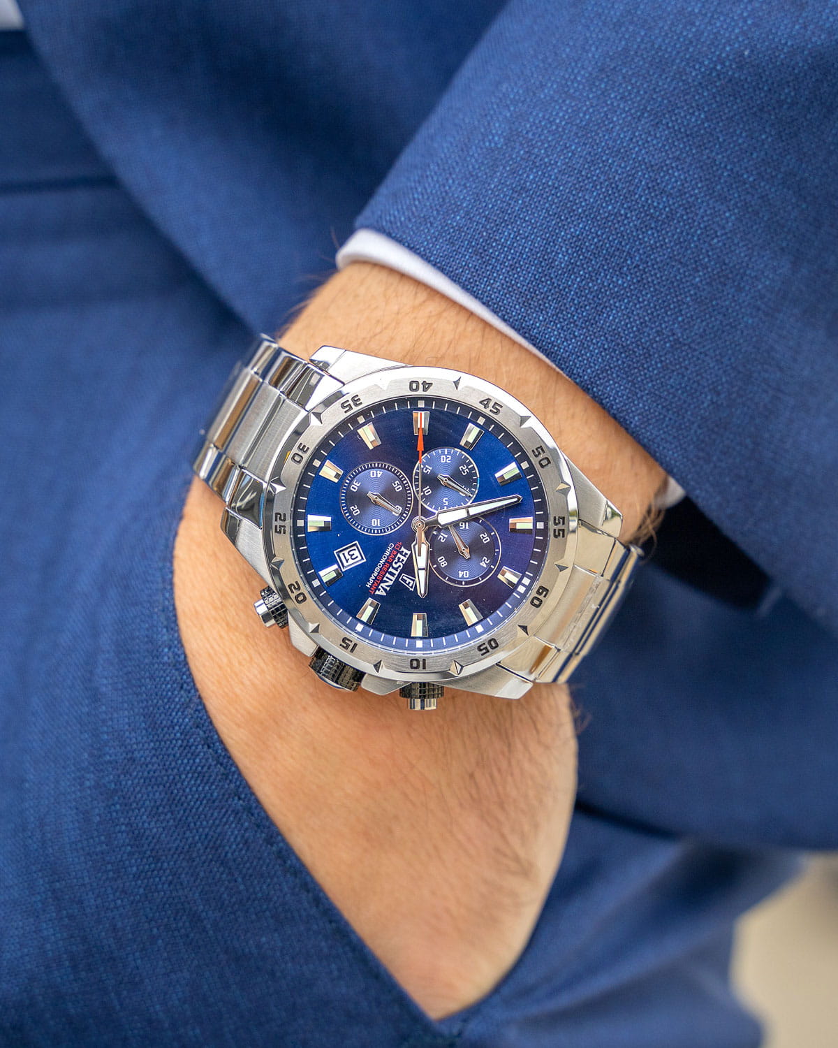 Festina Festina Chrono Sport F20463/2 кварцевые мужские часы часы крупный план синий циферблата