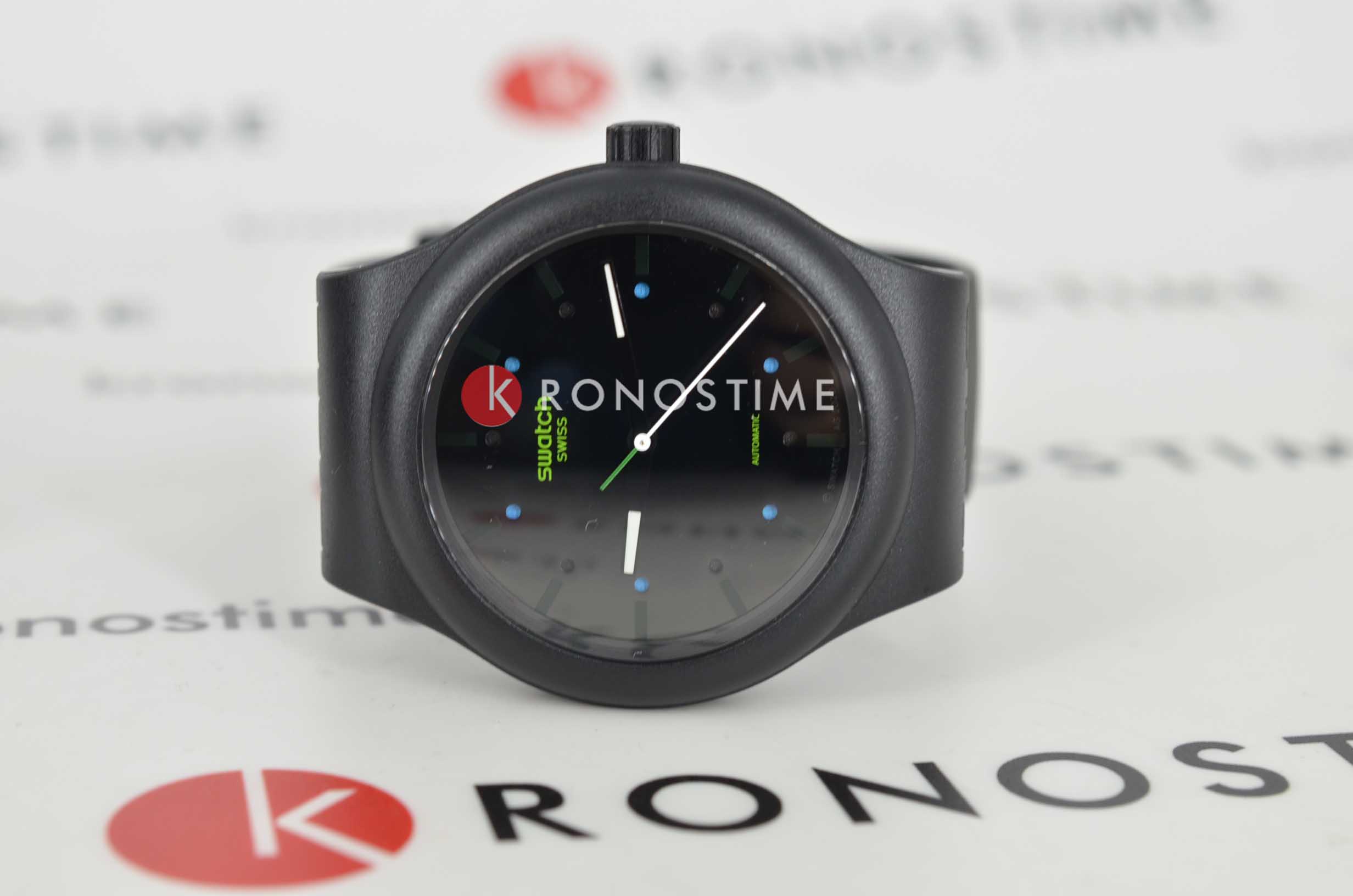 Swatch Swatch Sistem51 Biosourced SO30B400, system51 швейцария мужские часы на браслете биоматериал боковой вид