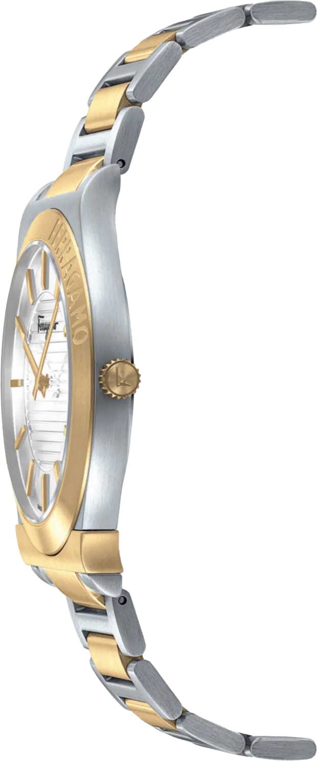 Salvatore Ferragamo Salvatore Ferragamo Gancini SFMP00722,  италия мужские часы на браслете сталь с ip покрытием боковой вид