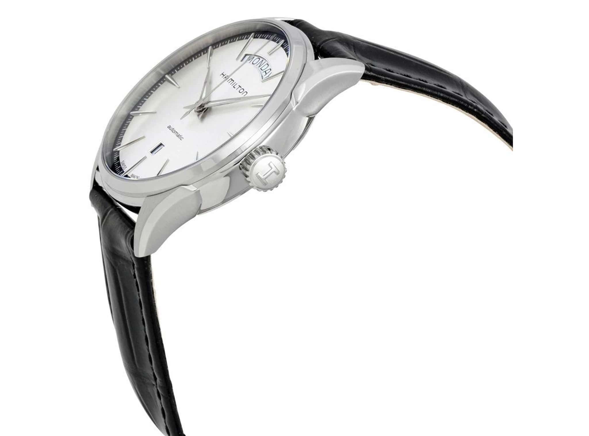 Hamilton Hamilton Jazzmaster Day Date Auto H42565751, jazzmaster швейцария мужские часы на браслете кожаный боковой вид