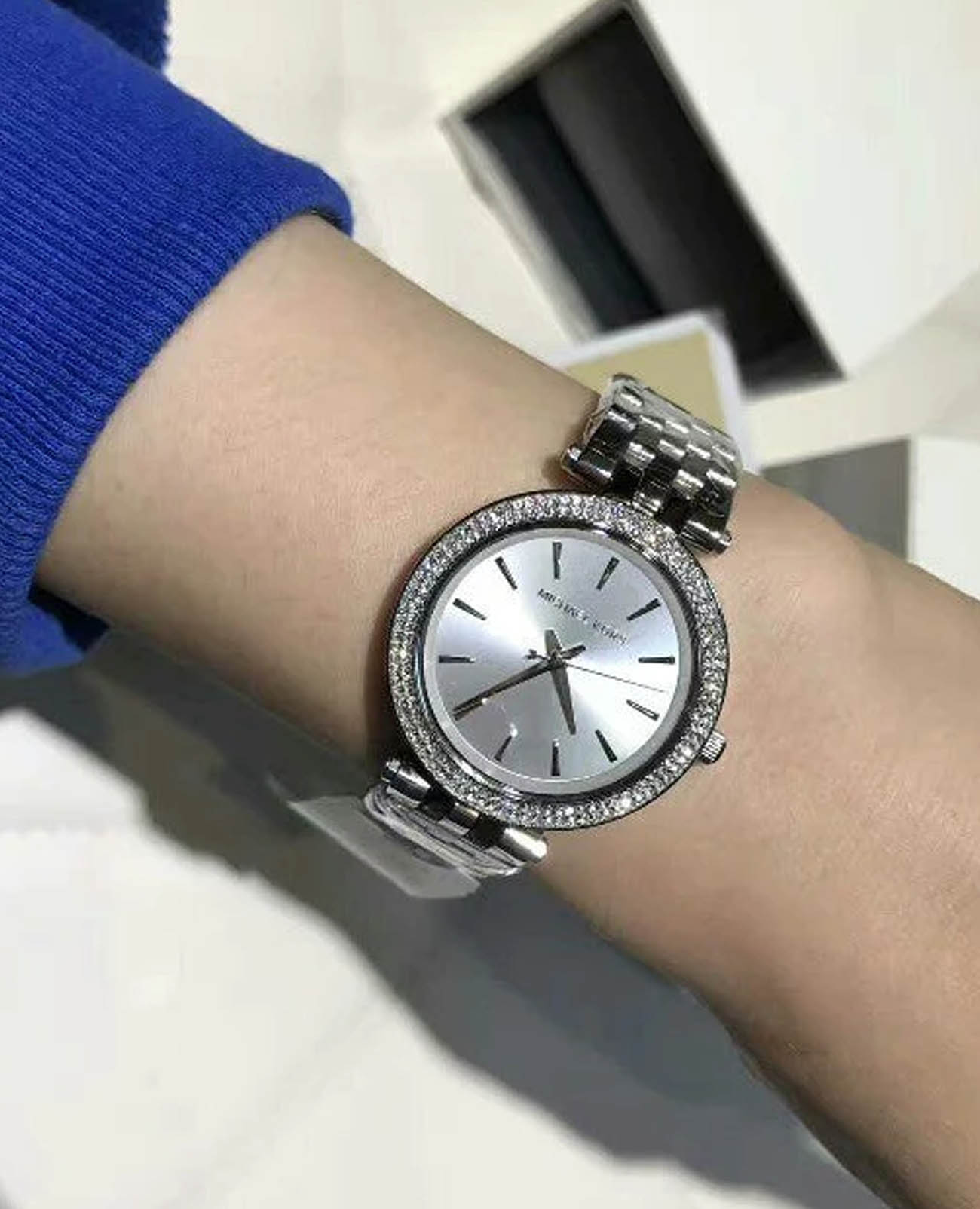 Michael Kors Michael Kors Darci MK3429,  сша женские часы на браслете нержавеющая сталь боковой вид