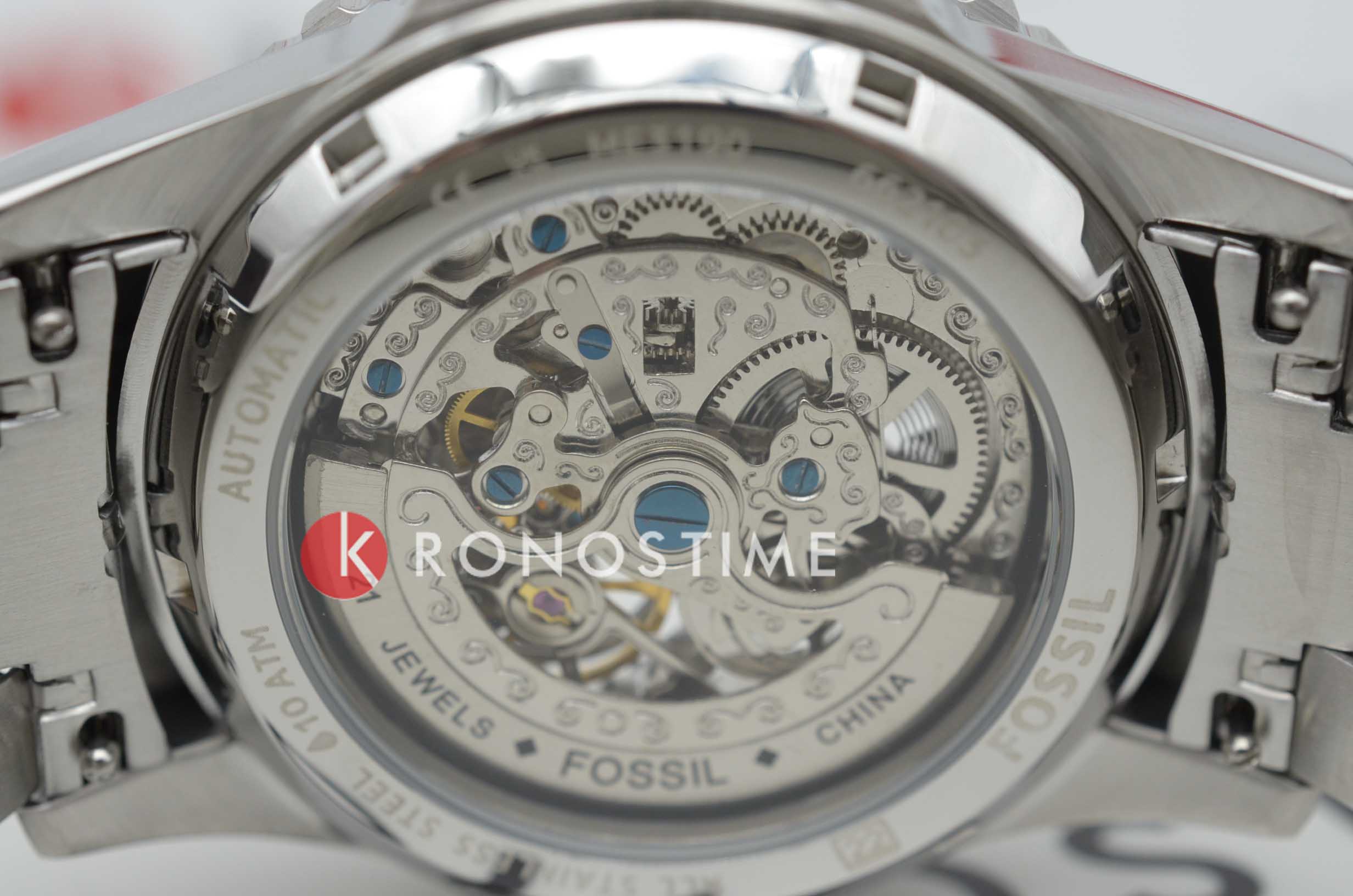 Fossil Fossil FB-02  ME3190 механические мужские часы часы крупный план черный циферблата