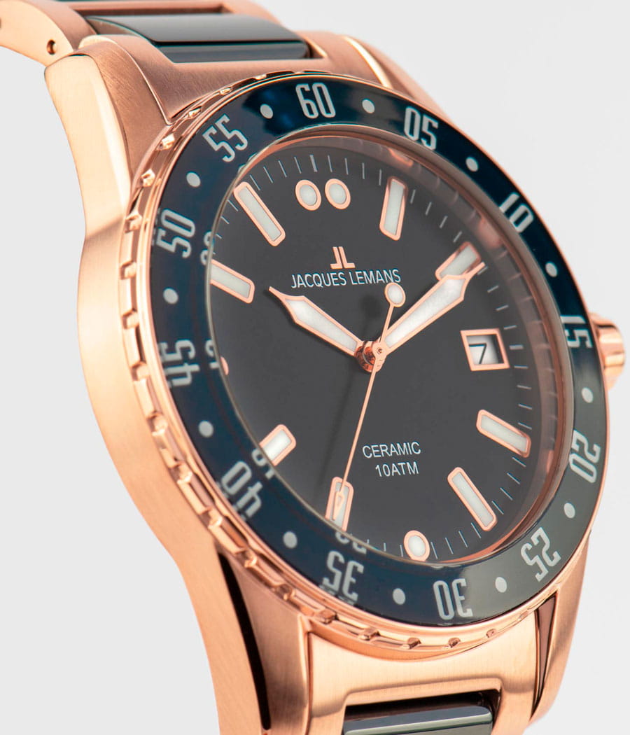 Jacques Lemans Jacques Lemans High Tech Ceramic 42-10H мужские часы черный циферблат на запястье