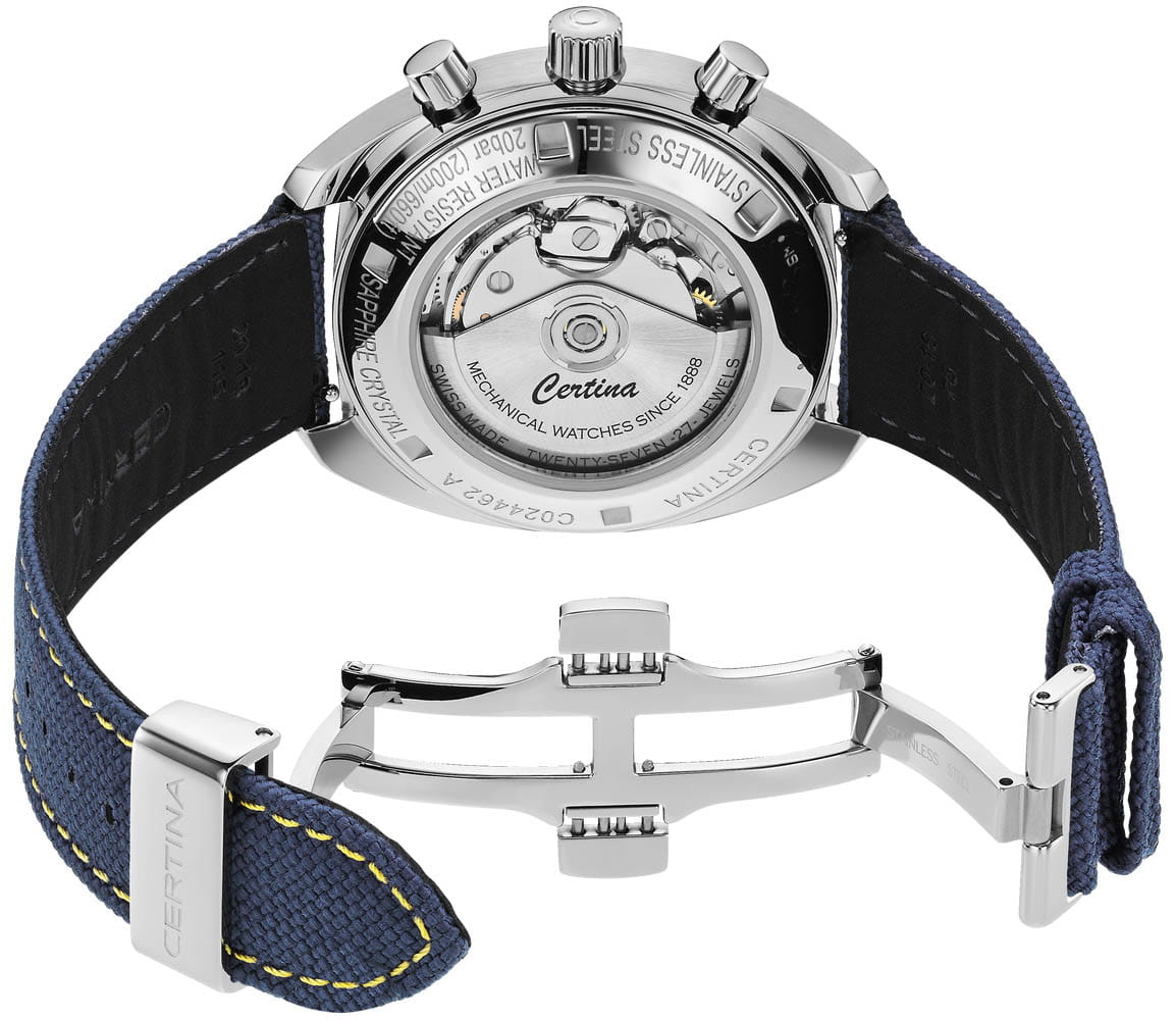 Certina Certina DS-2 C024.462.18.041.00, sport швейцария мужские часы на браслете тканевый боковой вид