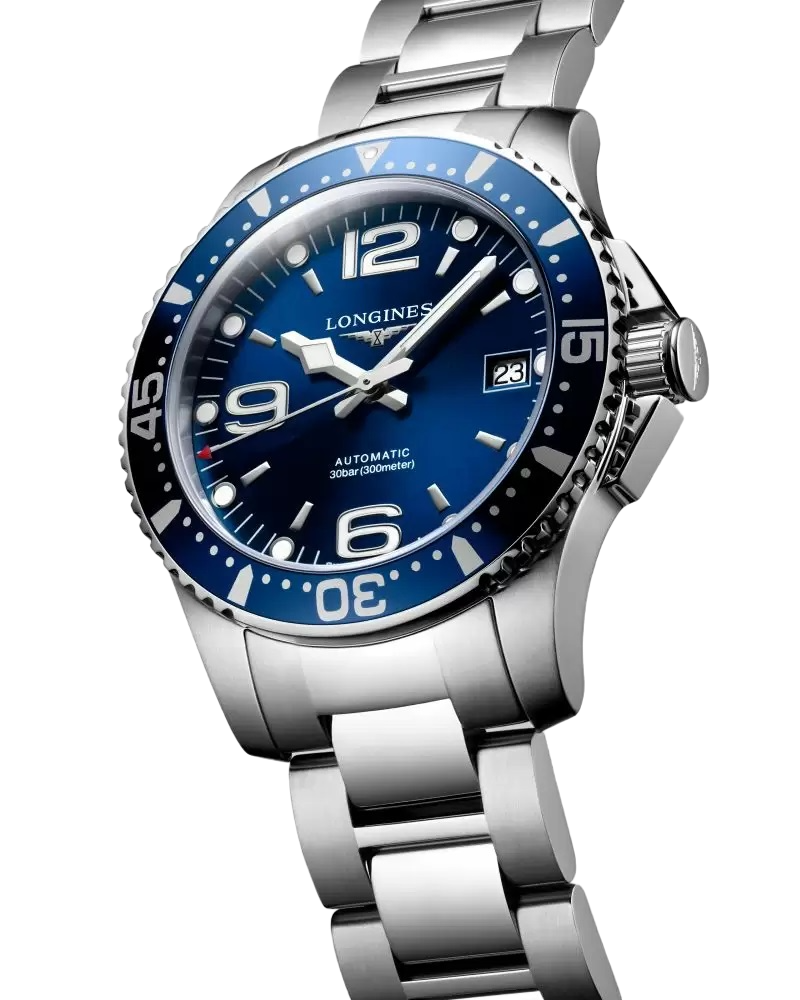 Оригинальные часы Longines Longines HydroConquest L3.741.4.96.6 механические калибр механизма l888 общий вид