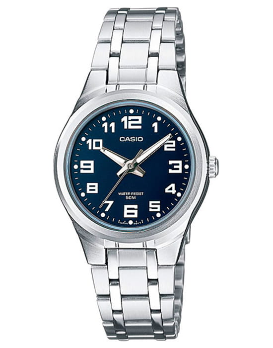 Casio Casio Collection LTP-1310PD-2B  LTP-1310PD-2B кварцевые женские часы синий циферблат, браслет нержавеющая сталь — вид спереди