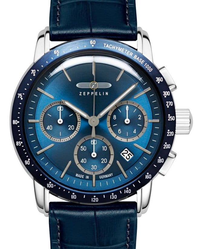 Zeppelin Zeppelin New York 88783 кварцевые мужские часы часы крупный план синий циферблата