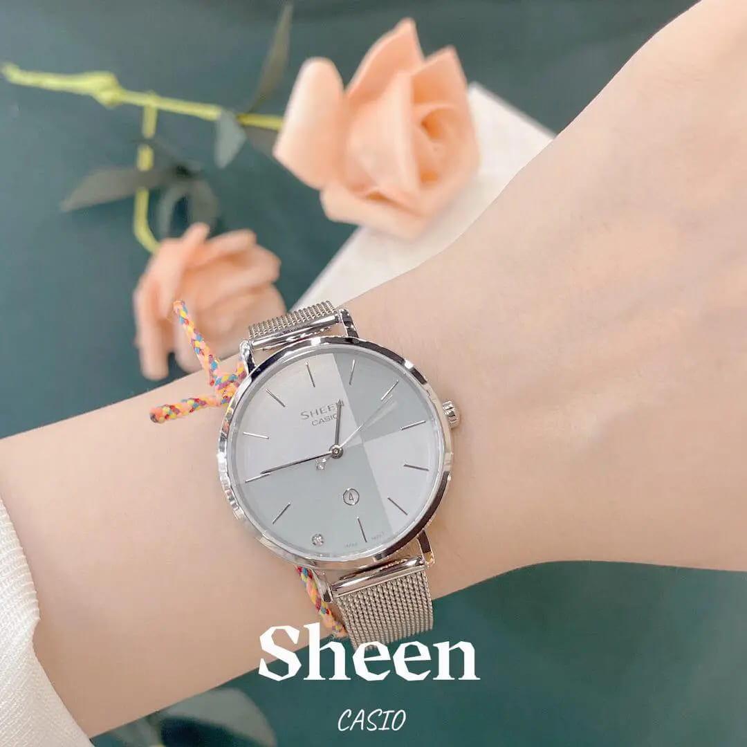 Casio Casio Sheen SHE-4547M-2A , наручные женские часы фото под углом