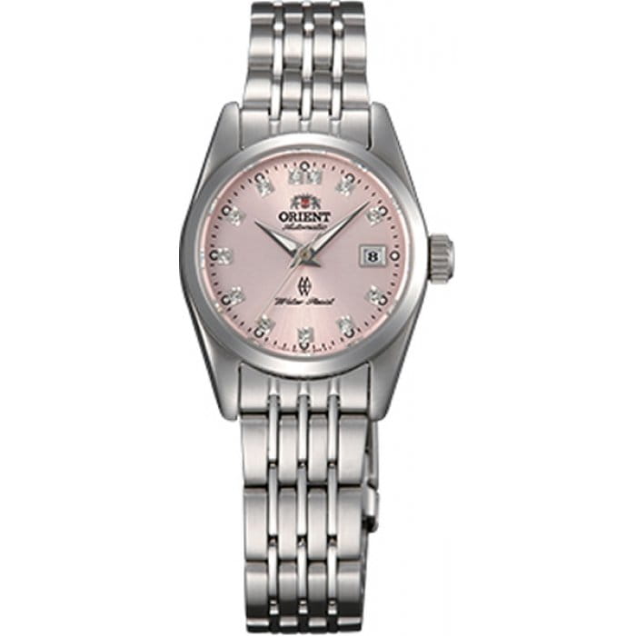 Orient Orient NR1U002Z (SNR1U002Z)  SNR1U002Z механические женские часы розовый циферблат, браслет  — вид спереди