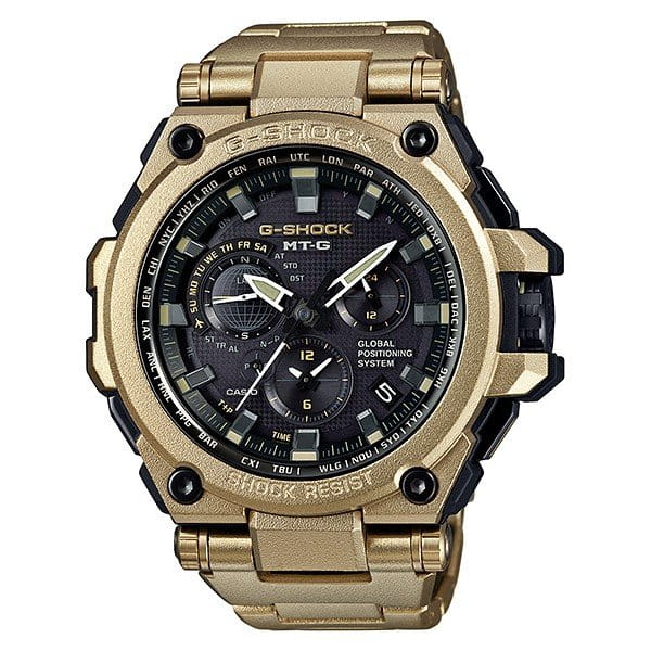 Casio Casio G-Shock Premium MTG-G1000RG-1A MTG MTG-G1000RG-1A электронные мужские часы черный циферблат, браслет  — вид спереди