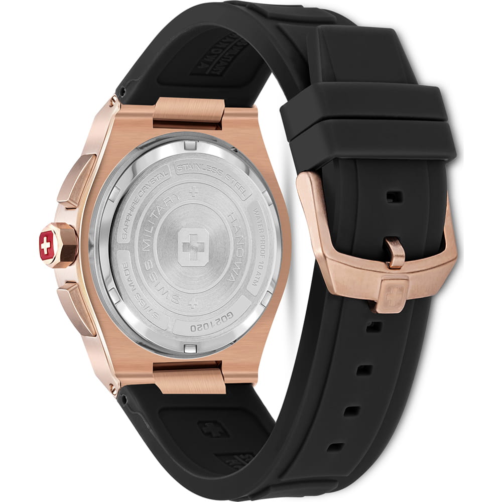 Swiss Military Hanowa Swiss Military Hanowa Aerograph SMWGO2102010,  швейцария мужские часы на браслете силикон боковой вид