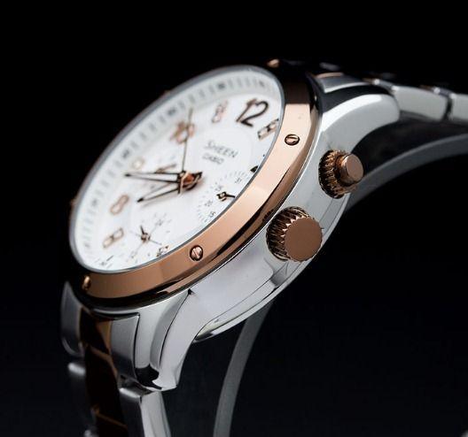 Casio Casio Sheen SHE-3807SPG-7A женские часы серый циферблат на запястье