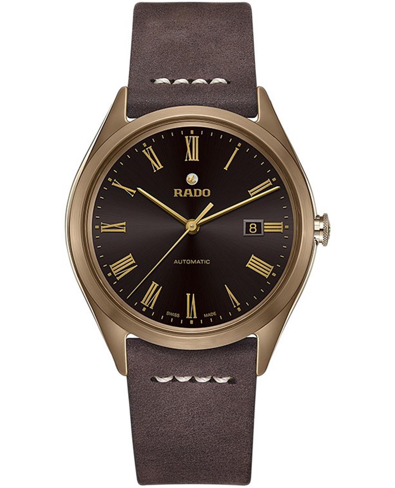 Rado Rado Hyperchrome Touch Dual Timer R32035255 Automatic R32035255 механические мужские часы коричневый циферблат, браслет кожаный — вид спереди