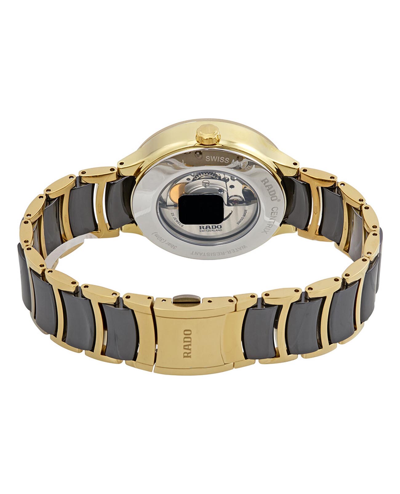 Rado Rado Centrix Automatic R30163162, centrix швейцария мужские часы на браслете сталь + pvd + керамика боковой вид