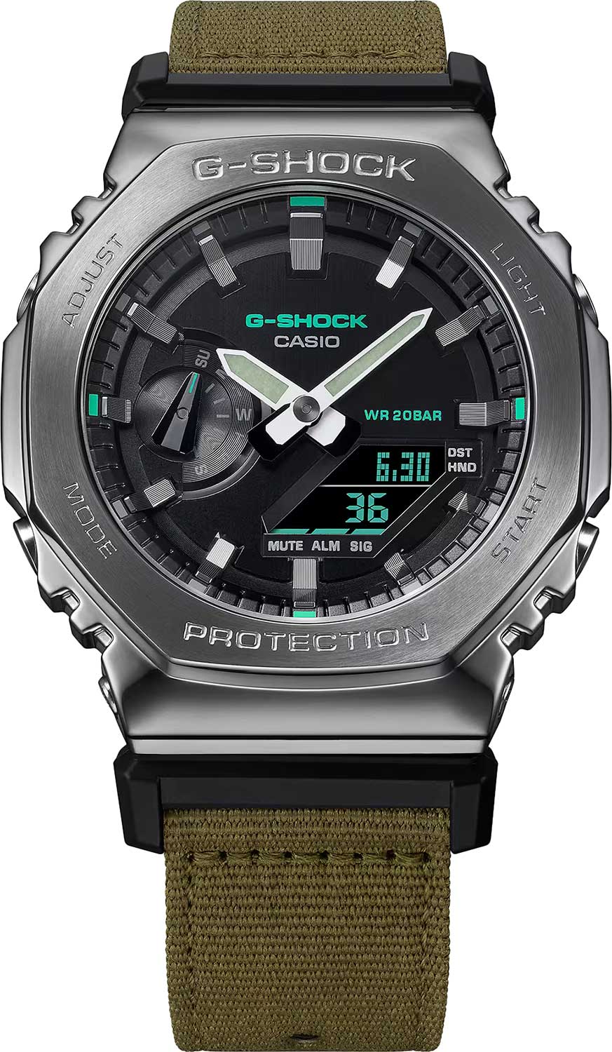 Casio Casio G-Shock GM-2100CB-3ADR (GM-2100CB-3AER) электронные мужские часы часы крупный план черный циферблата