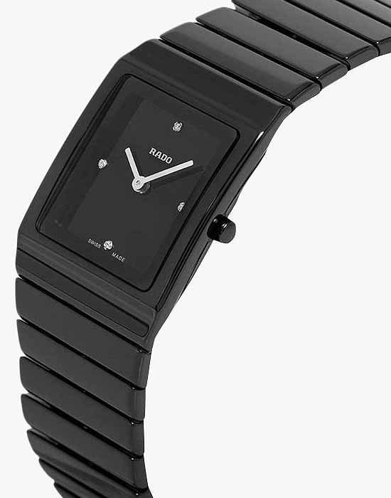 Rado Rado Ceramica Diamonds R21702702, ceramica швейцария женские часы на браслете высокотехнологичная керамика боковой вид