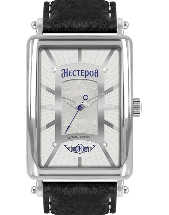 Нестеров Нестеров H0264B02-00G  H0264B02-00G кварцевые мужские часы  циферблат, браслет кожаный — вид спереди