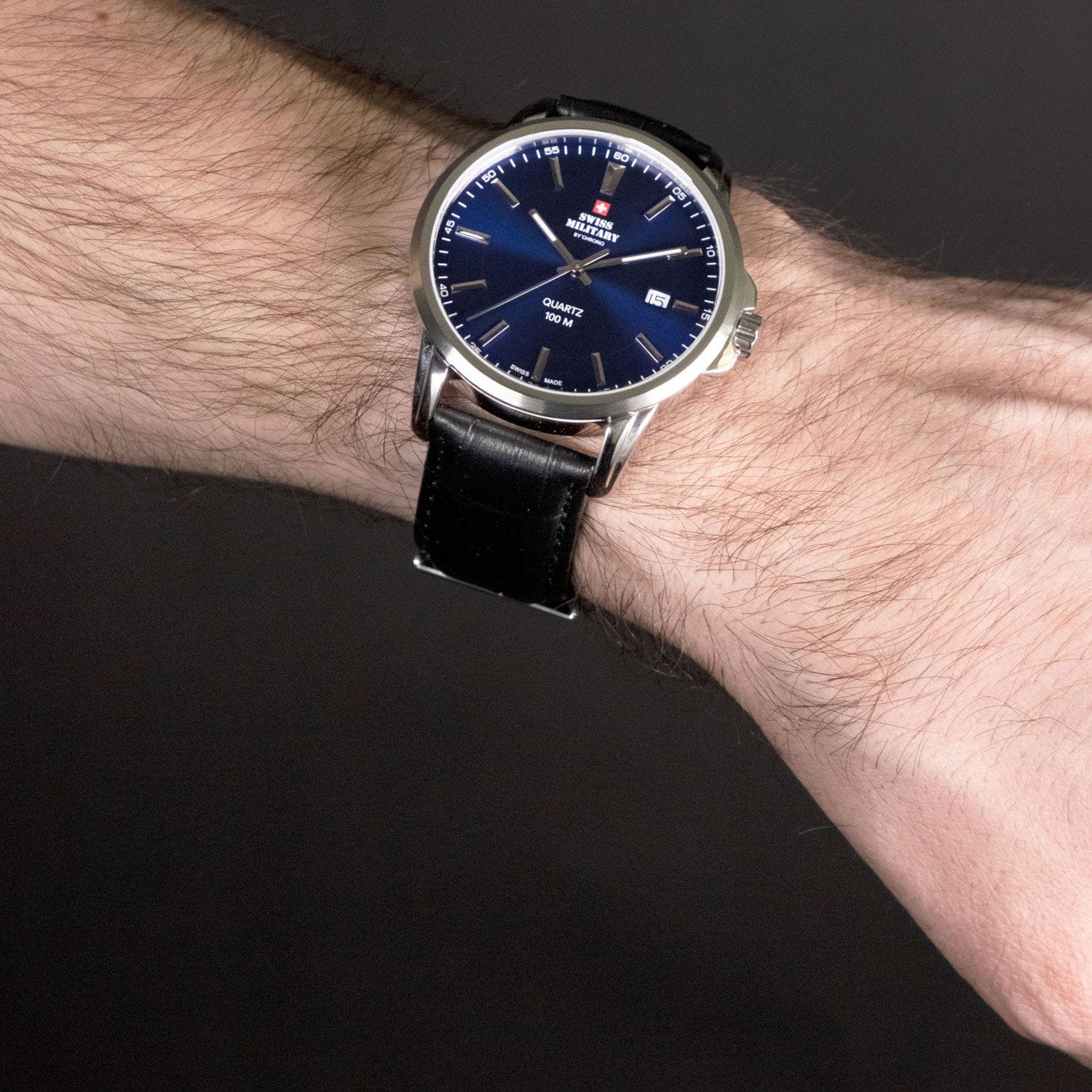 Swiss Military by Chrono Swiss Military by Chrono SM34039.14 швейцария наручные мужские часы заводная головка с логотипом Swiss Military by Chrono