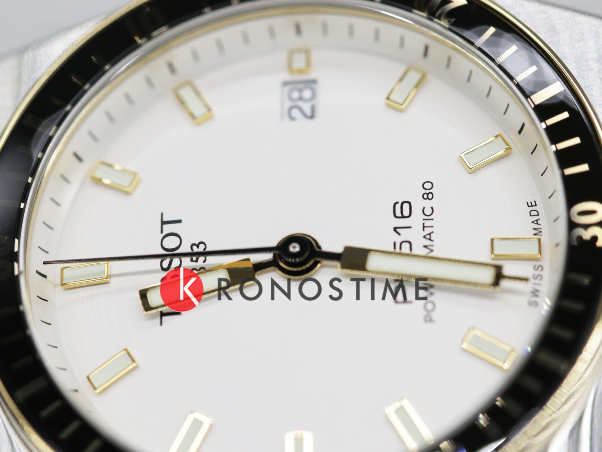 Tissot Tissot Powermatic PR516 80 T149.407.22.011.00 механические мужские часы часы крупный план шампань циферблата