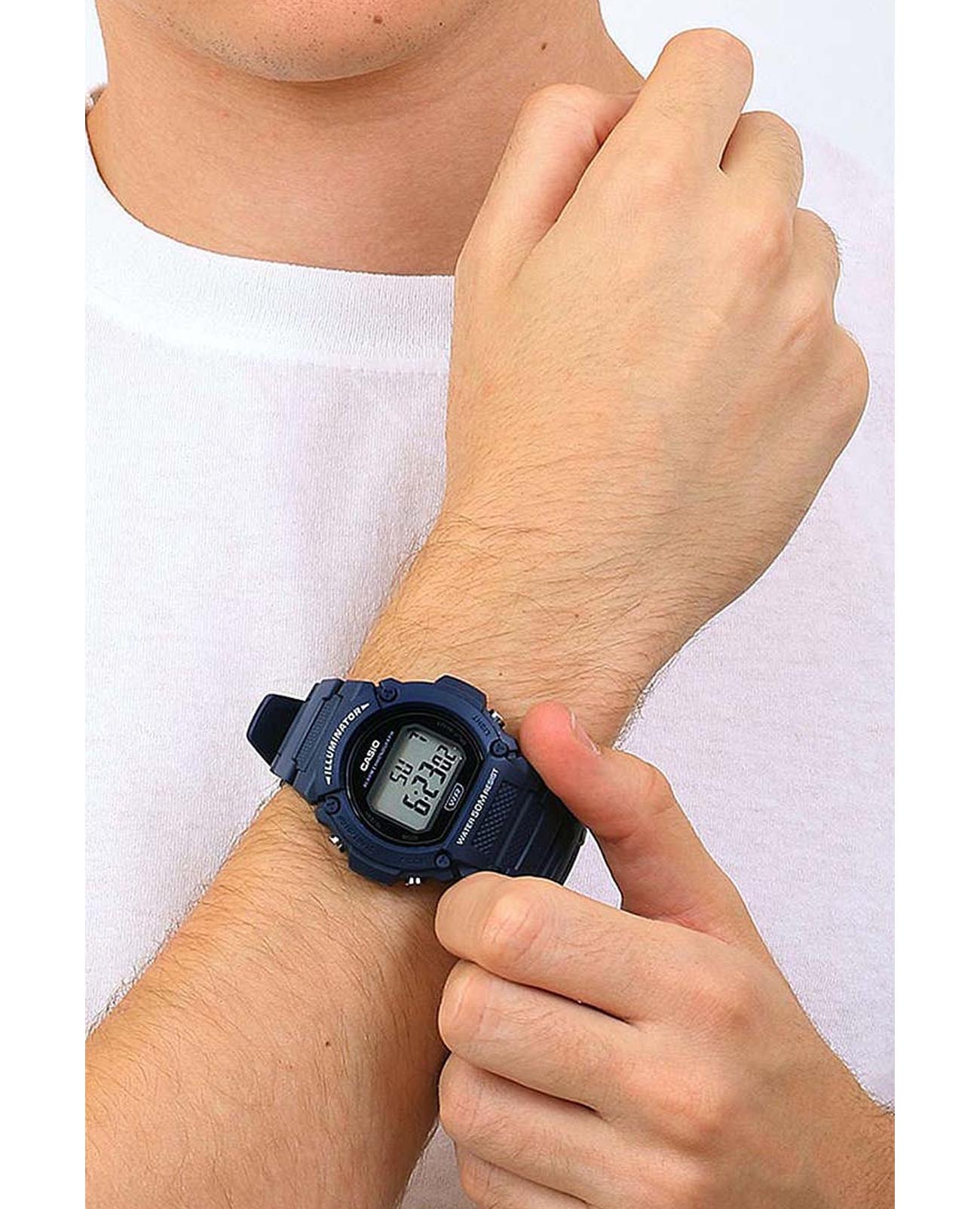 Оригинальные часы Casio Casio Collection W-219H-8BVEF кварцевые калибр механизма  общий вид