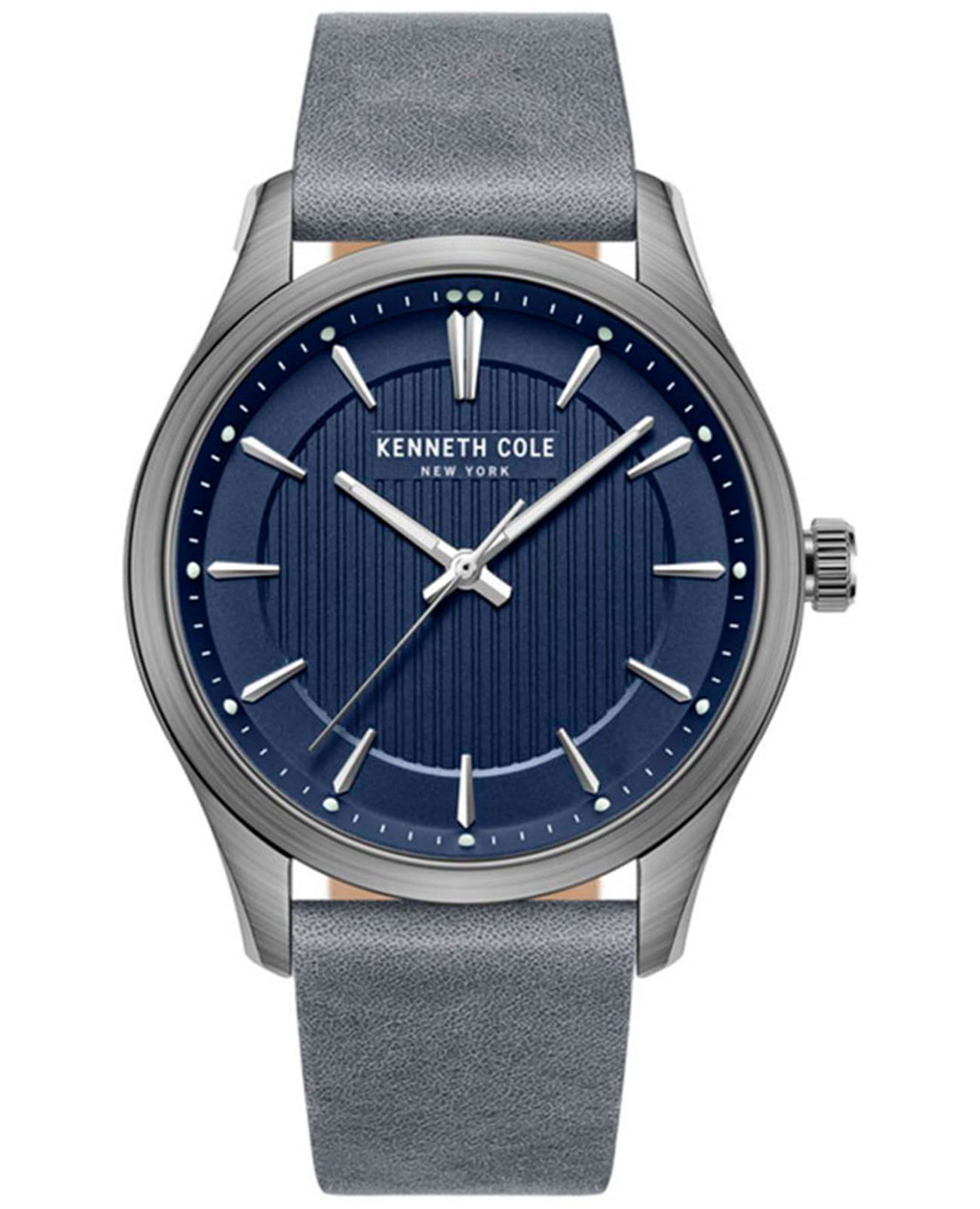 Kenneth Cole Kenneth Cole Classic KCWGA2234506  KCWGA2234506 кварцевые мужские часы синий циферблат, браслет кожаный — вид спереди