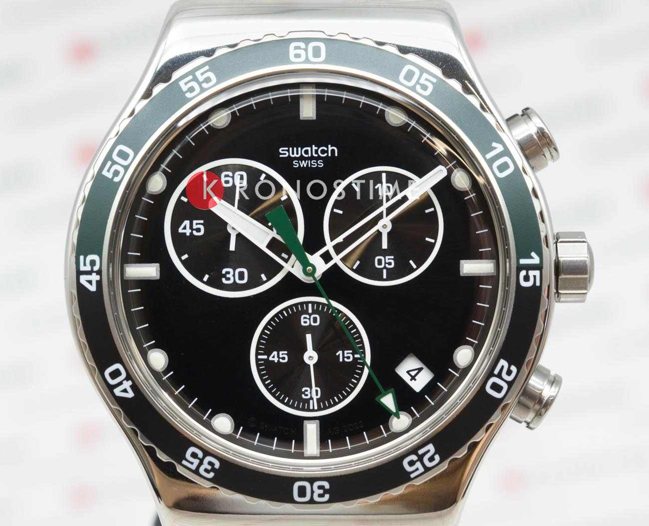 Swatch Swatch I New Chrono YVS506G, gent швейцария женские часы на браслете нержавеющая сталь боковой вид