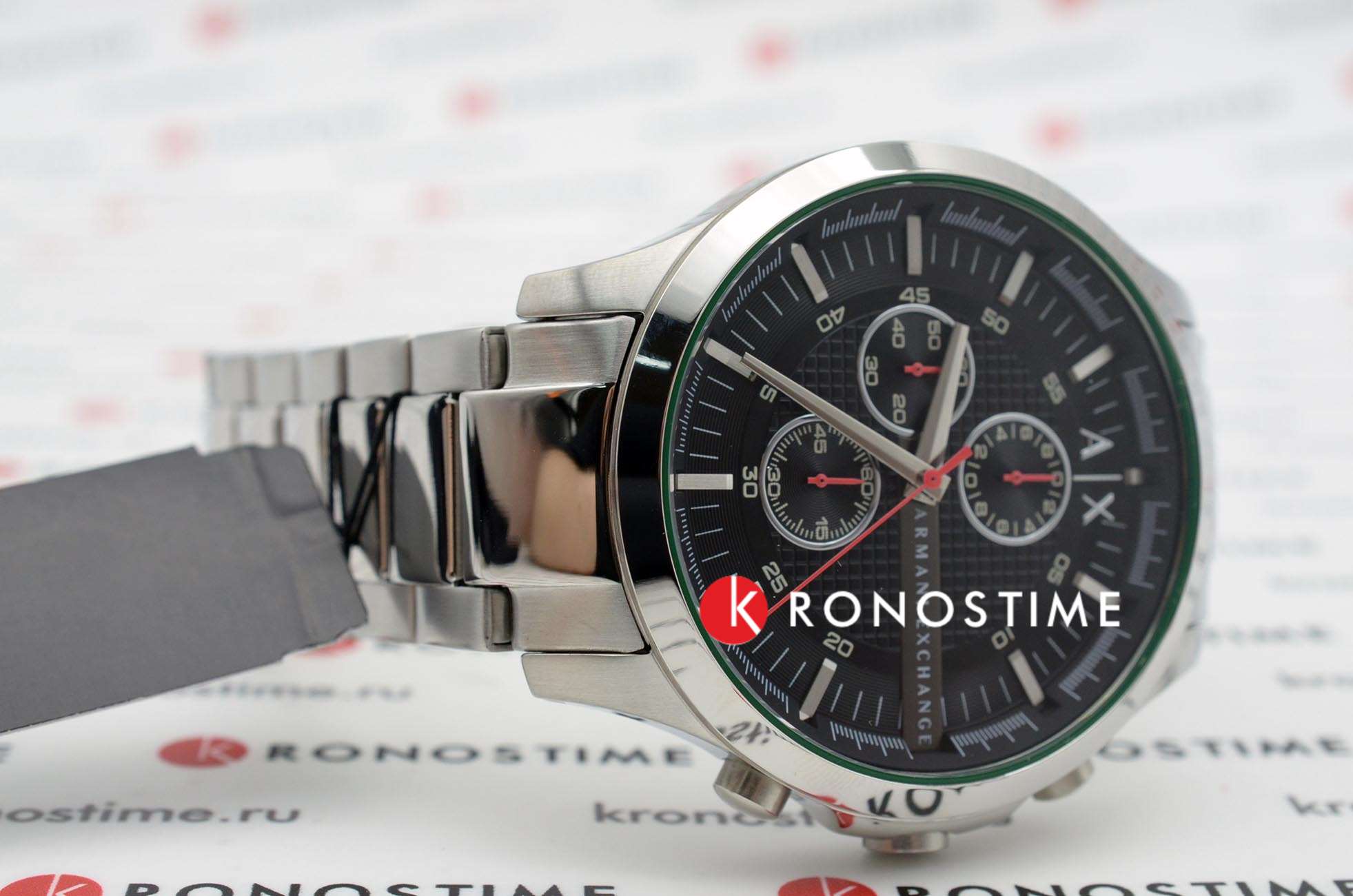 Armani Exchange Armani Exchange Drexler  AX2163 кварцевые мужские часы часы крупный план черный циферблата