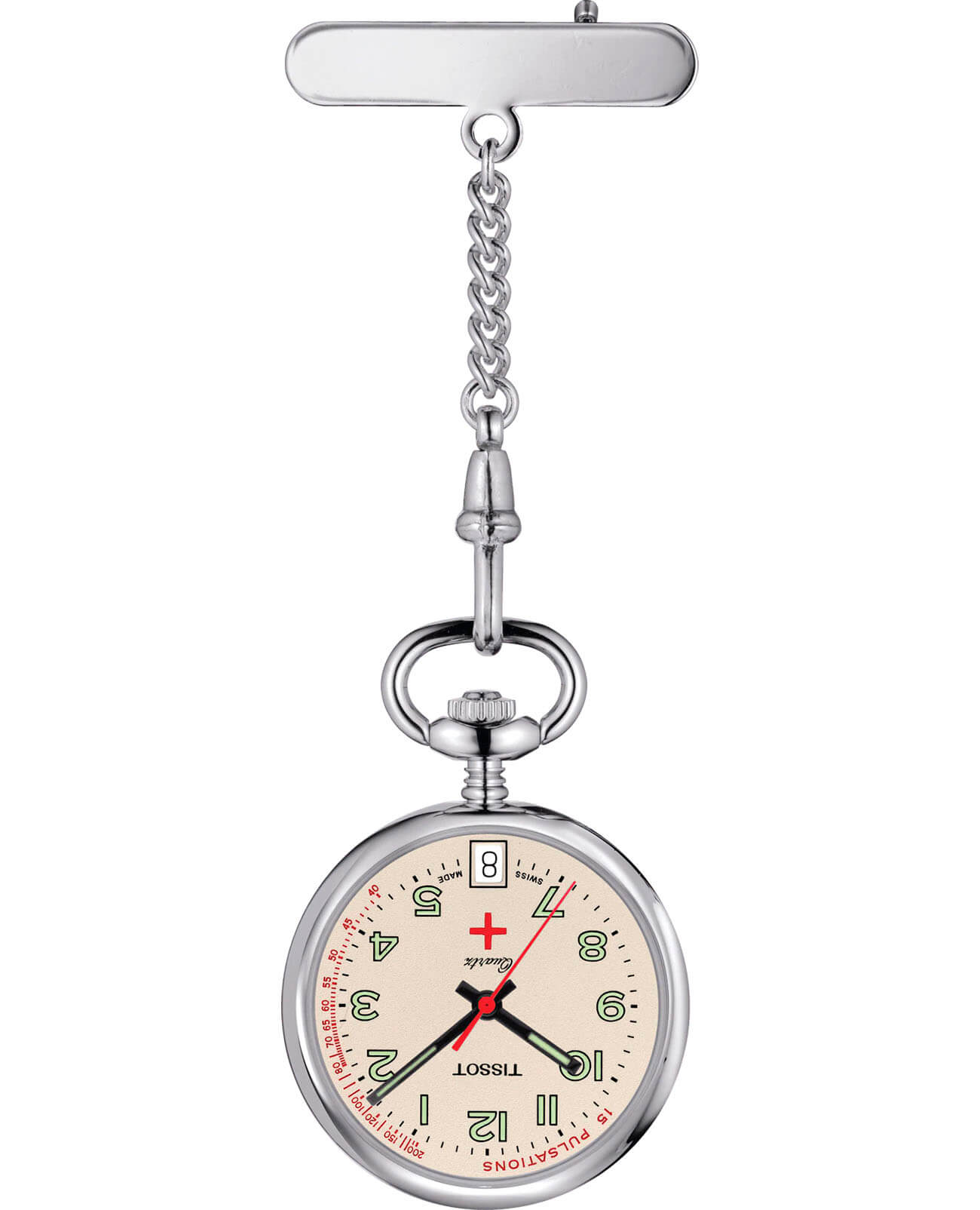 Tissot Tissot Pendants Infirmiere T81.7.221.92  T81722192 кварцевые женские часы бежевый циферблат, браслет не выбрано — вид спереди