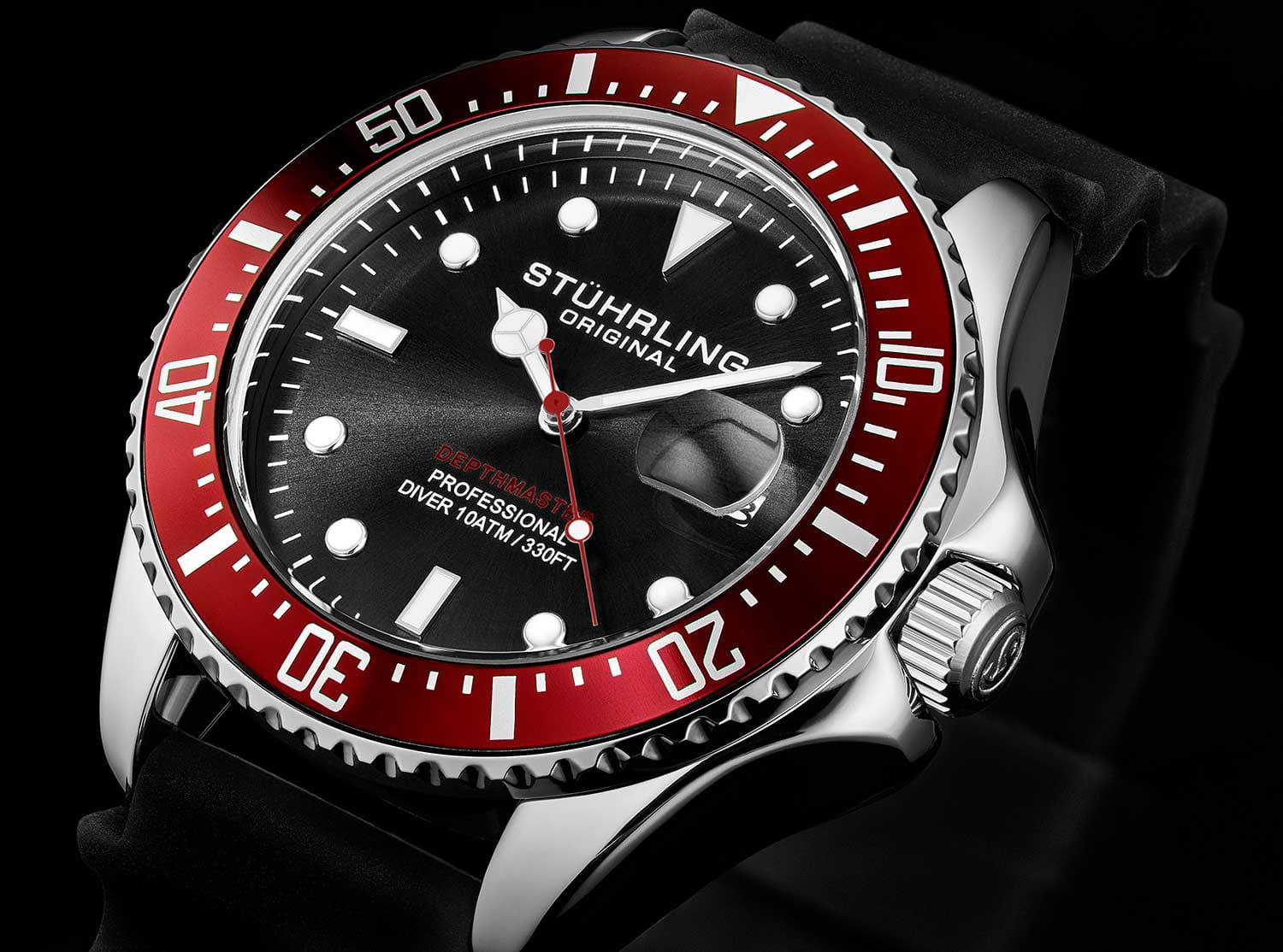 Stuhrling Stuhrling Aquadiver 3950R.3  - задняя крышка металл сталь корпуса, сша часы