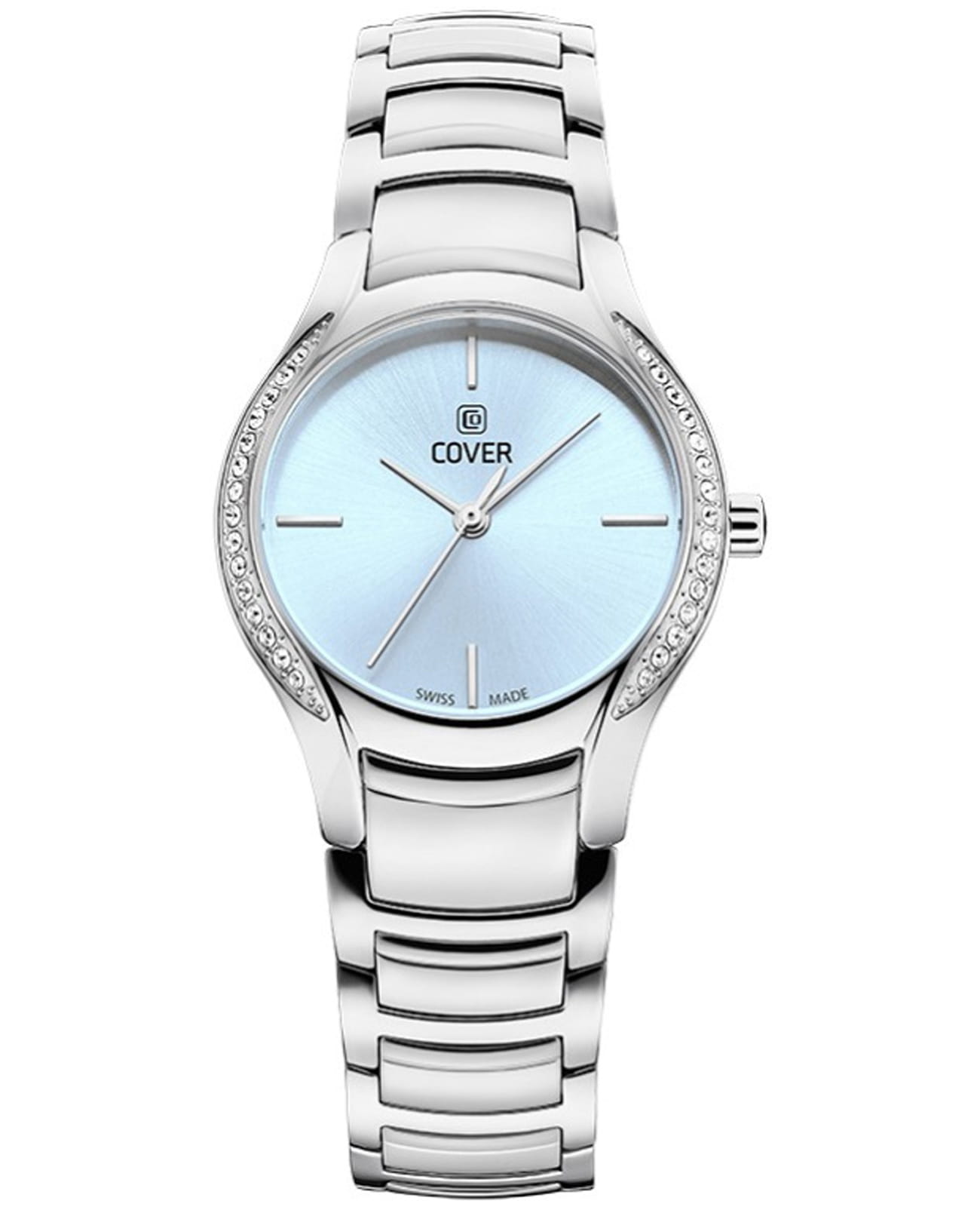 Cover Cover Sandara CO203.08  CO203.08 кварцевые женские часы голубой циферблат, браслет нержавеющая сталь — вид спереди