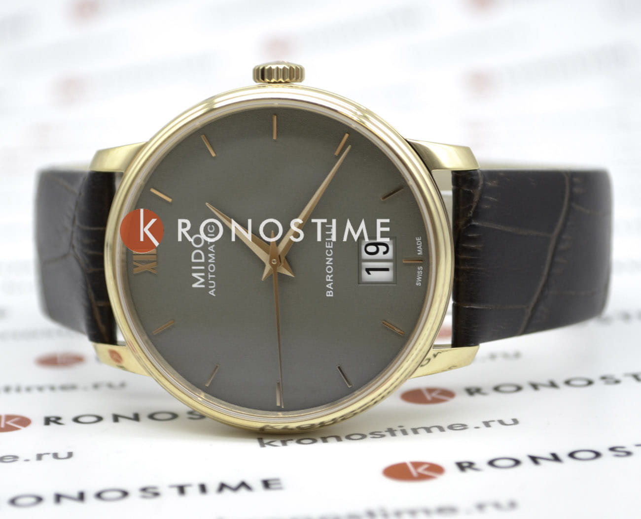 Mido Mido Baroncelli M027.426.36.088.00, baroncelli швейцария мужские часы на браслете кожаный боковой вид