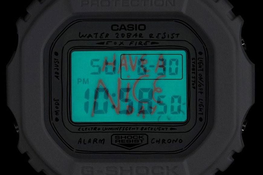 Casio Casio G-Shock DW-5600YU-7J электронные мужские часы часы крупный план серый циферблата