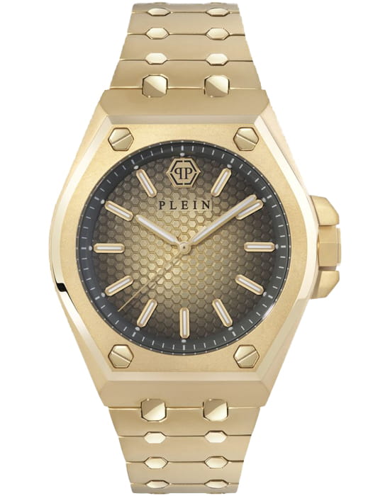 Philipp Plein Philipp Plein The Skull PWPMA0324  PWPMA0324 кварцевые мужские часы цветной циферблат, браслет сталь с ip покрытием — вид спереди