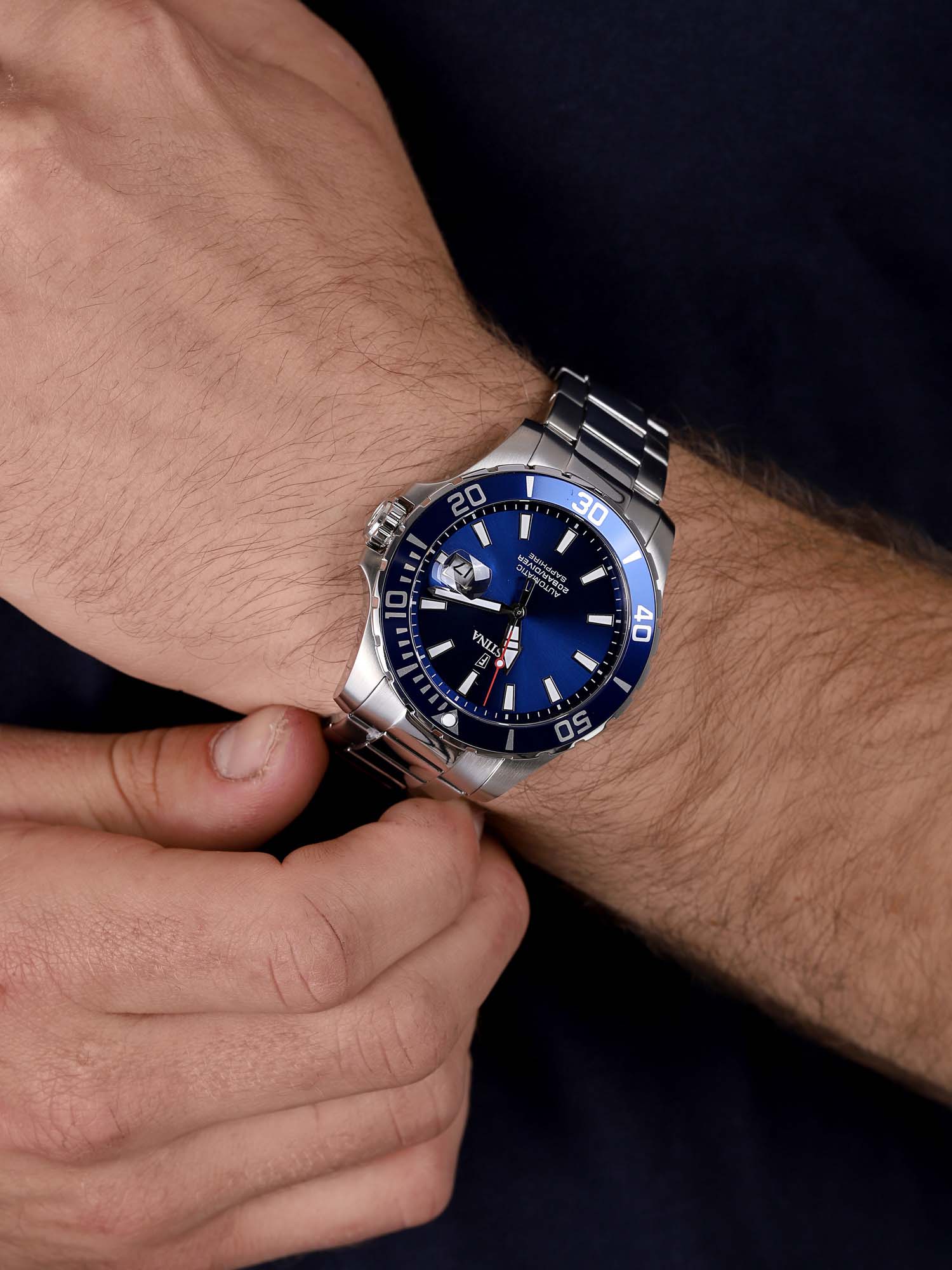 Festina Festina Automatic F20531/3 мужские часы синий циферблат на запястье