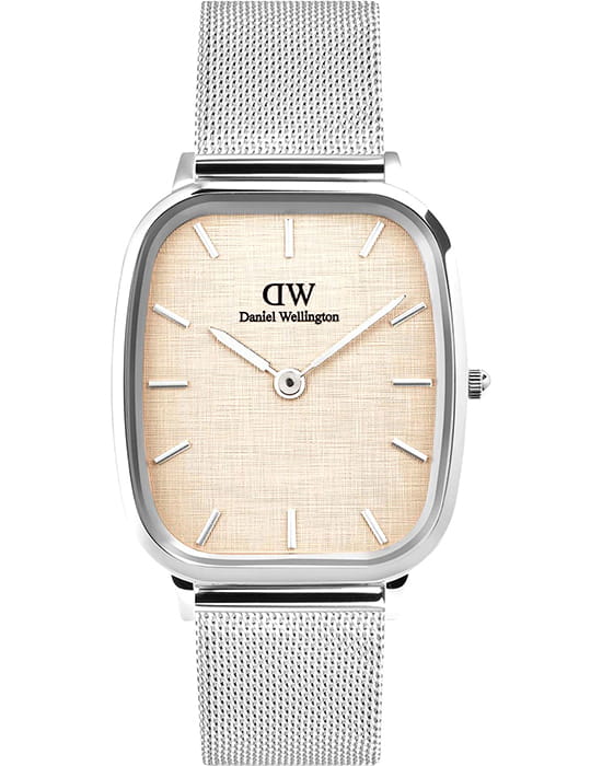 Daniel Wellington Daniel Wellington Marlon Sterling Linen DW00100814  DW00100814 кварцевые женские часы бежевый циферблат, браслет нержавеющая сталь — вид спереди