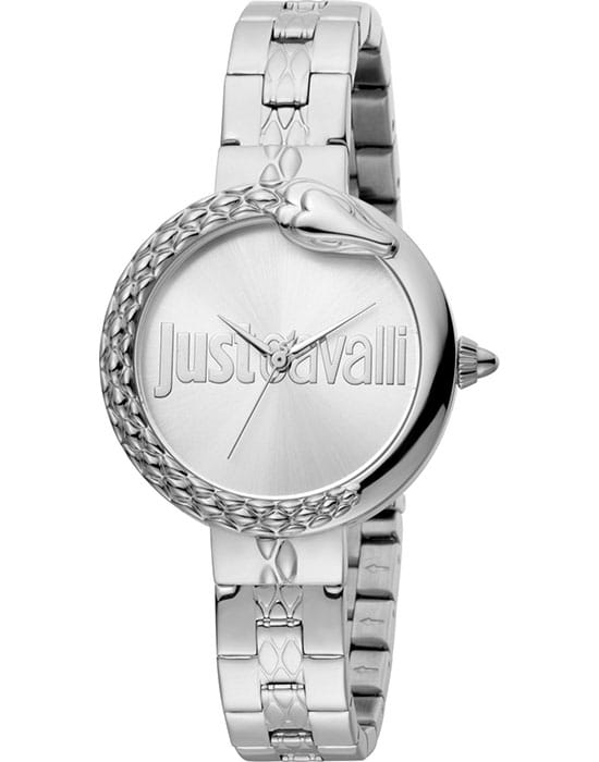 Just Cavalli Just Cavalli JC1L097M0065  JC1L097M0065 кварцевые женские часы серебристый циферблат, браслет нержавеющая сталь — вид спереди