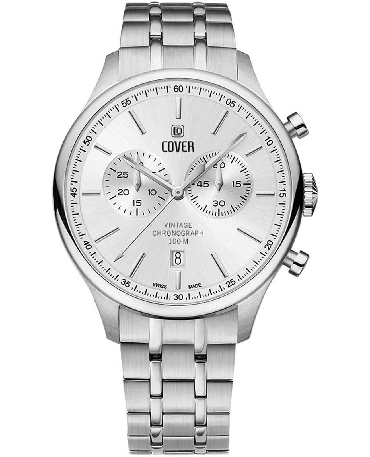 Cover Cover Chapman CO192.02  CO192.02 кварцевые мужские часы черный циферблат, браслет нержавеющая сталь — вид спереди