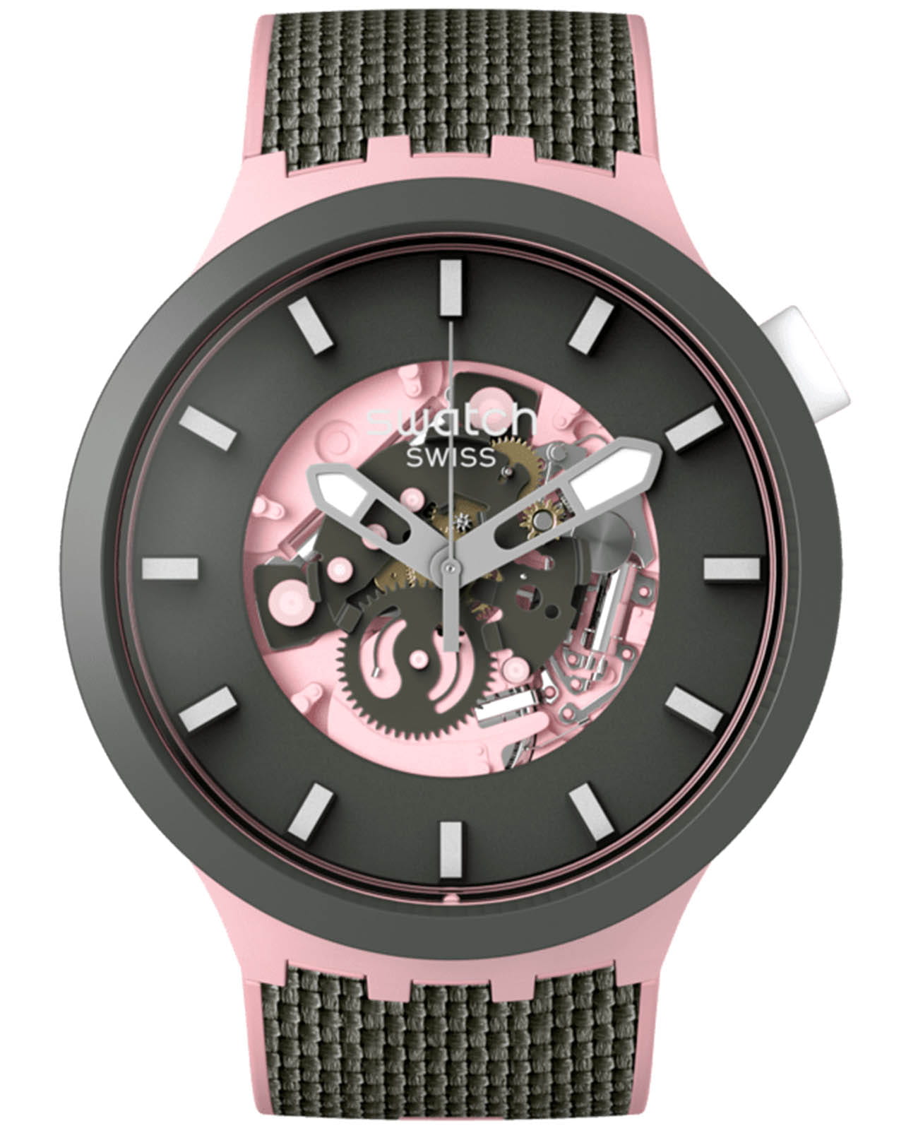 Swatch Swatch Big Bold Biosourced Lacquered SB05P100  SB05P100 кварцевые женские часы  циферблат, браслет биоматериал — вид спереди