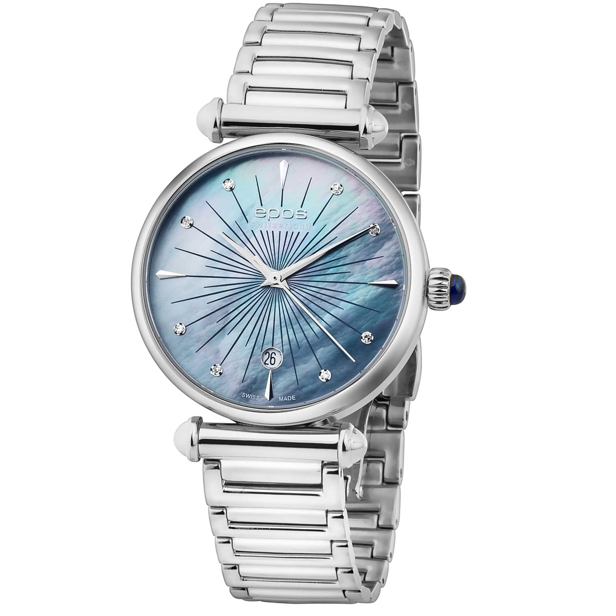 Epos Epos Quartz 8000.700.20.96.30 кварцевые женские часы часы крупный план перламутровый циферблата
