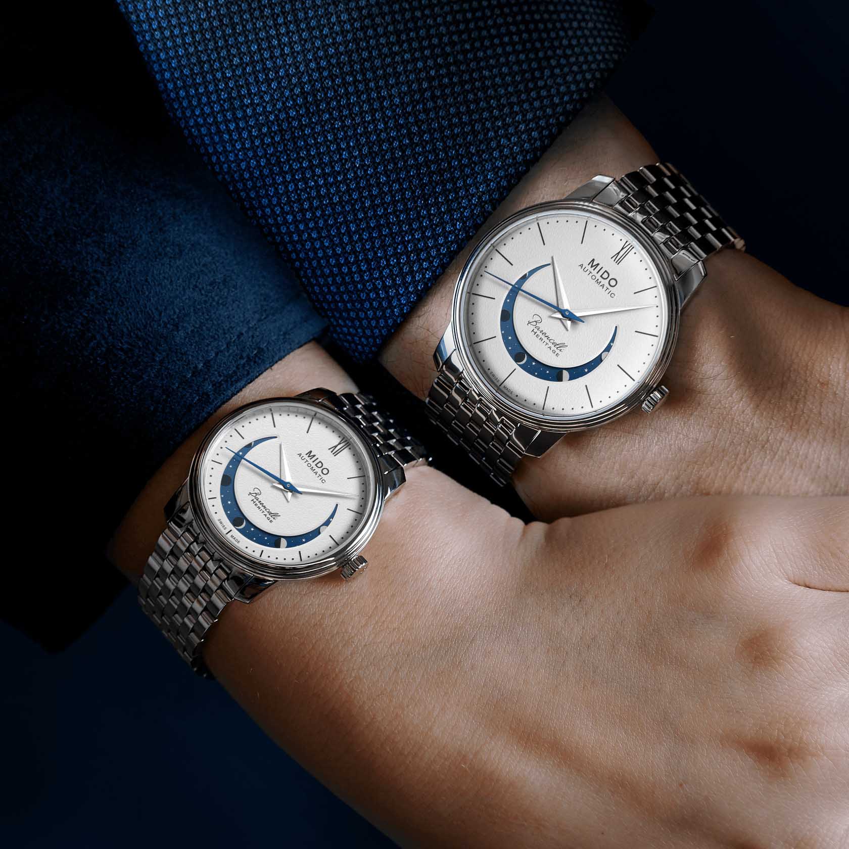 Оригинальные часы Mido Mido Baroncelli Smiling Moon Lady M027.207.11.010.01 механические калибр механизма mido caliber 72 (на базе eta a31.111) общий вид